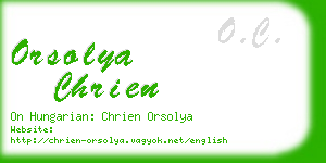 orsolya chrien business card